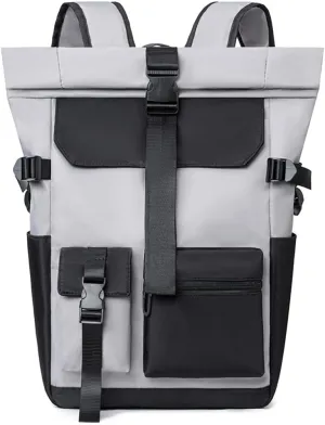 Travel Backpack for Women Men, Waterproof Outdoor Bag Large Capacity Men Camping Hiking Backpack Roll Up Business Laptop Packs