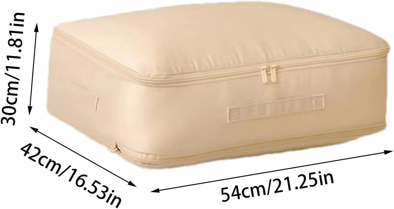 Travel Clothes Cubes - Bedding Storage Bags, Under Bedding Bag | Closet Organizers Luggage Storage with Handle, Space Saving Portable Foldable Bed Sheets Bags for Clothing Blankets Closet