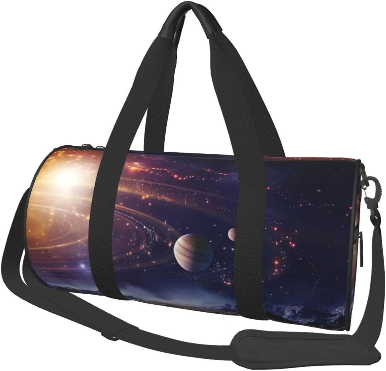 Travel Duffel Bag Foldable Weekender Overnight Bag Outer Space Galaxy Universe Sports Tote Gym Bags Large Capacity Lightweight Carry On Luggage Bags for Men Women
