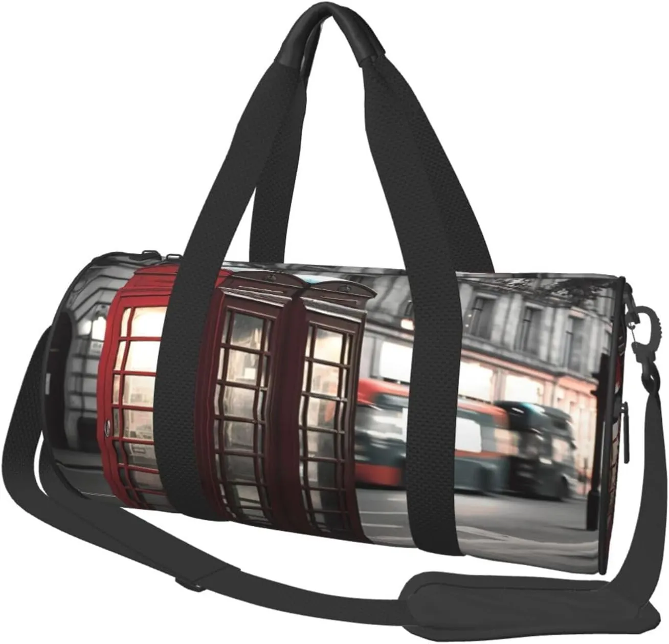 Travel Duffel Bag Foldable Weekender Overnight Bag Telephone Booth Sports Tote Gym Bags Large Capacity Lightweight Carry On Luggage Bags for Men Women