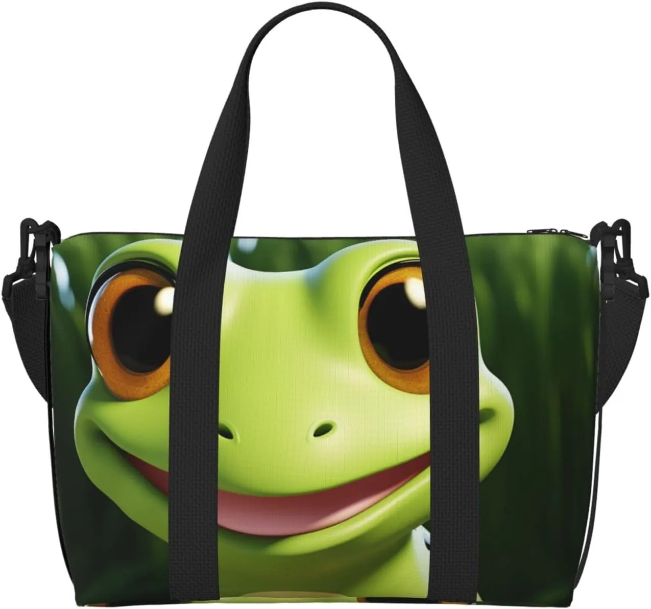 Travel Duffel Bag for Women Men Weekender Bags Sports Gym Bag cute frog Travel Bag Carry on Overnight Bag Waterproof Luggage Bag with Shoulder Strap