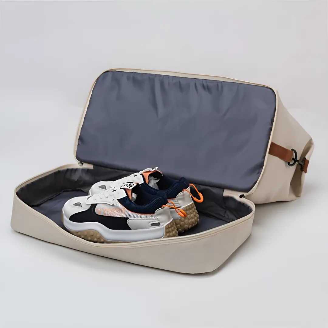 Travel Duffel Bag with Shoe Compartment - Carry-On Gym and Weekend Bag