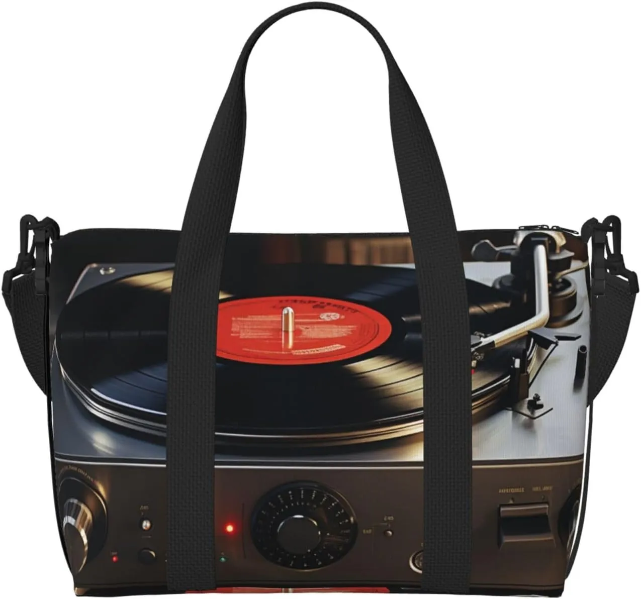 Travel Duffel Bags Personal Item Bag Carry on Luggage Bag Training Handbag Lightweight Waterproof Sports Gym Bag Turntable Player Weekender Bag for Women Men