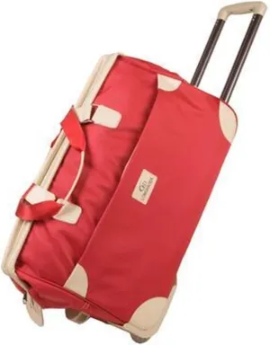 Travel Duffel Bags Rolling Luggage Bag Women Carry on luggag Bags Travel Trolley Bag for Men Trolley Bag on Wheels Trolley Suitcase Wheeled Duffle(Rojo)