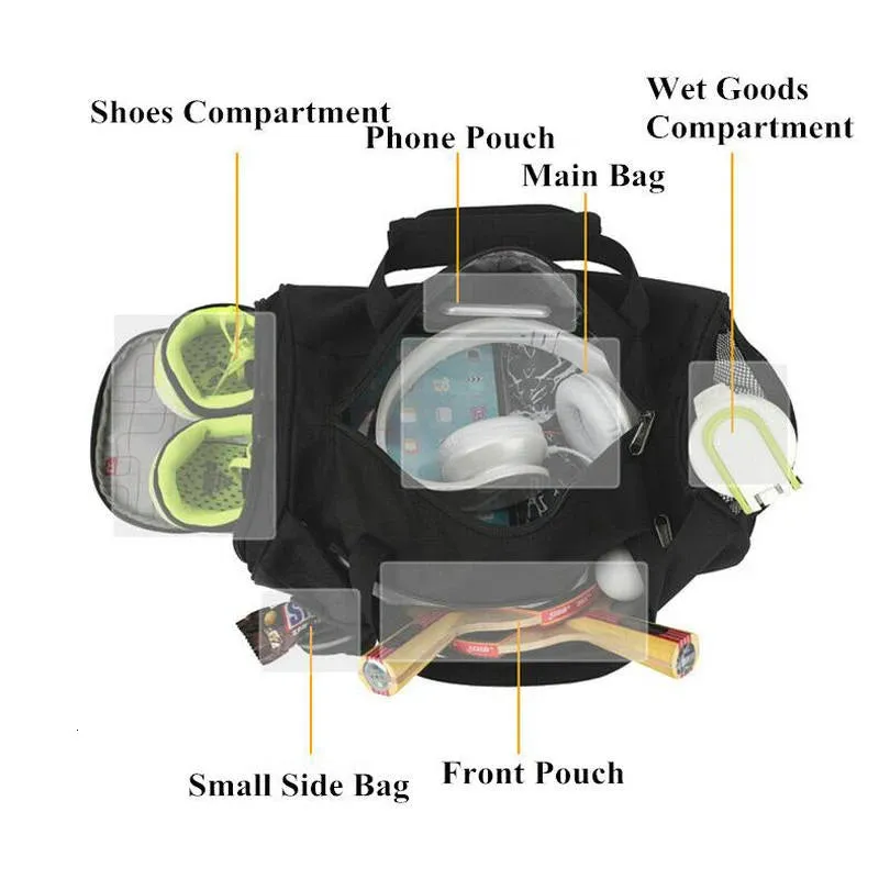 Travel Sport Bag with Dry Wet Separation  Sac De Sport Men