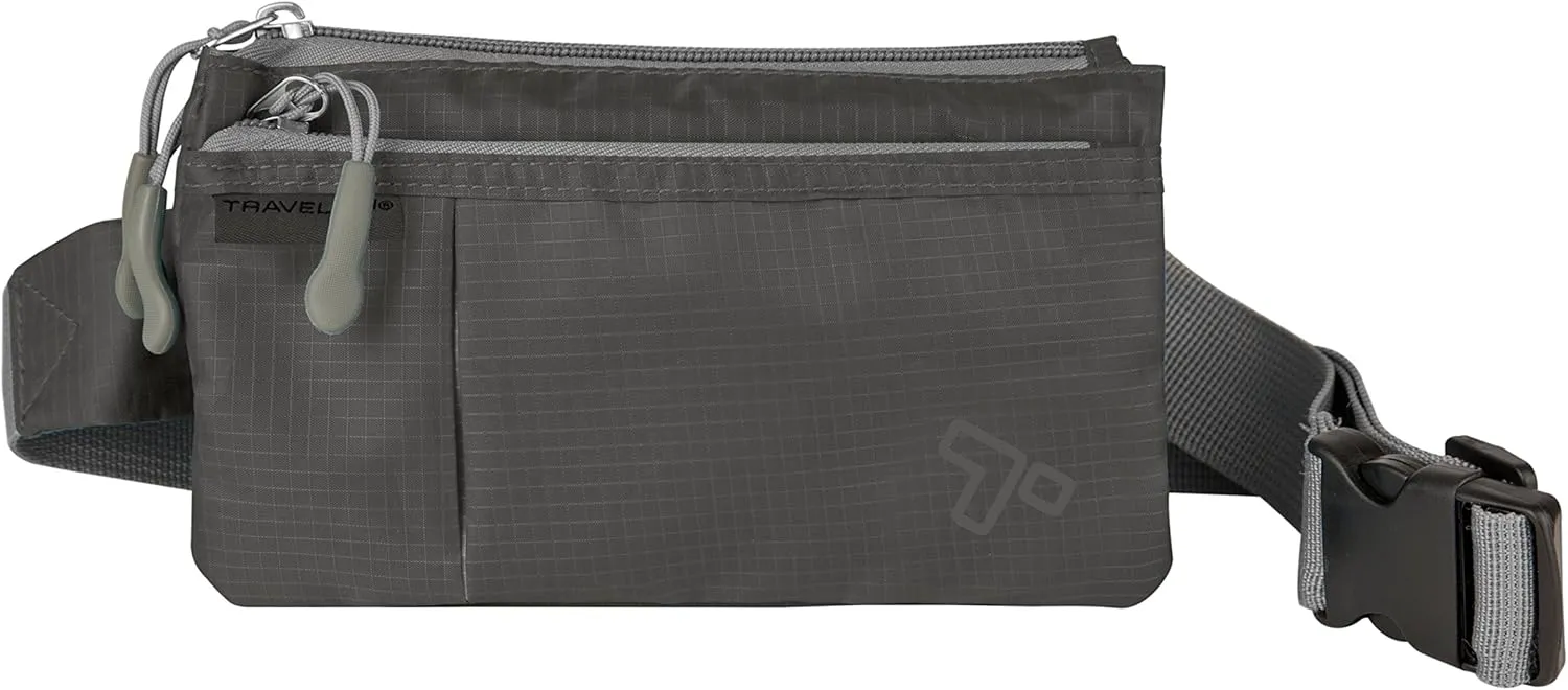 Travelon 6 Pocket Waist Pack, Charcoal, One Size