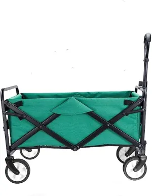 Trolleys Garden Cart Folding Trolley Wagon 4 Wheeled Collapsible Portable Garden Cart for Outdoor Camping Beach Park Shopping