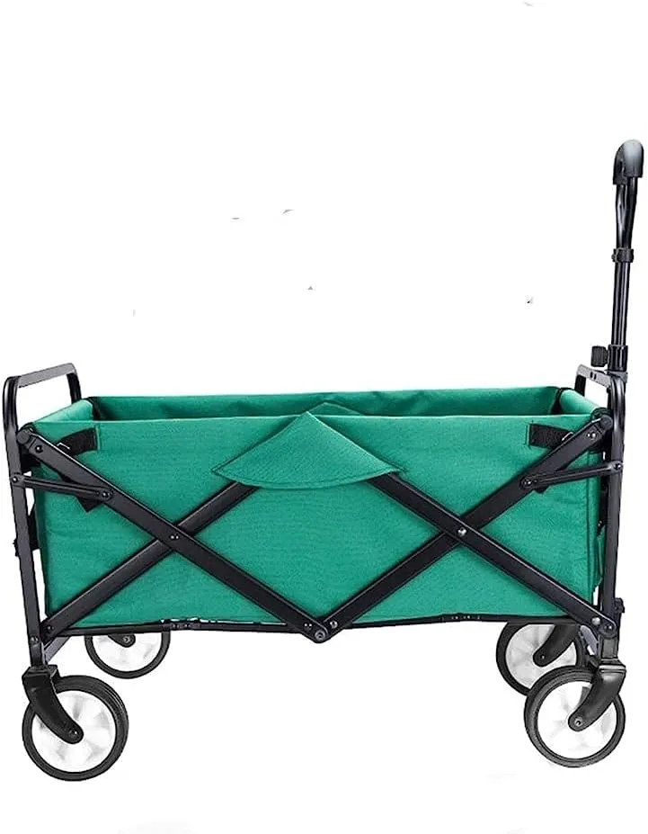 Trolleys Garden Cart Folding Trolley Wagon 4 Wheeled Collapsible Portable Garden Cart for Outdoor Camping Beach Park Shopping