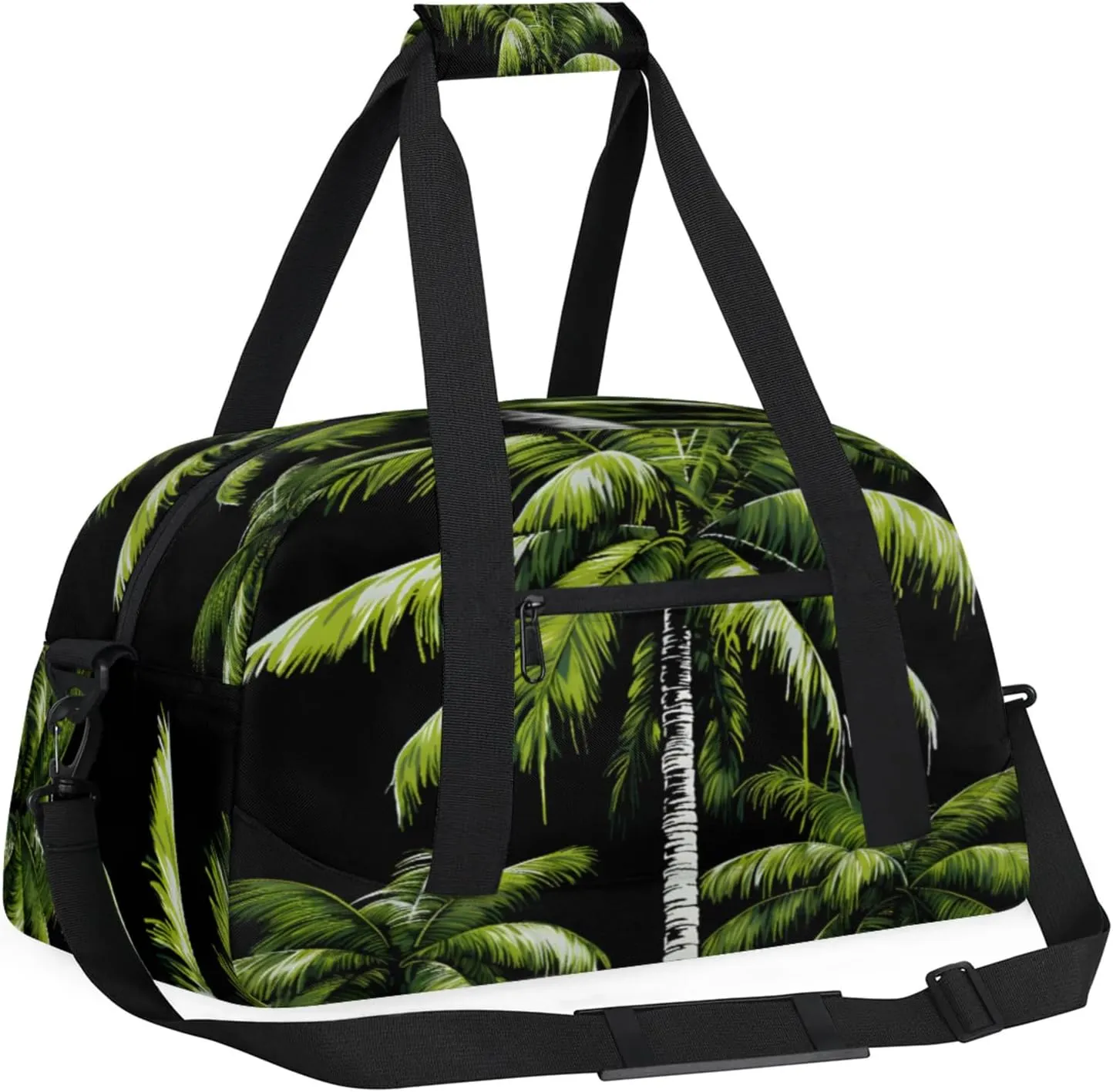 Tropical Plants Beach Palm Trees Small Gym Bag 18 inch Carry On Duffel Bag for Weekender Travel Sports Workout Yoga Gymnastics Dance Ballet