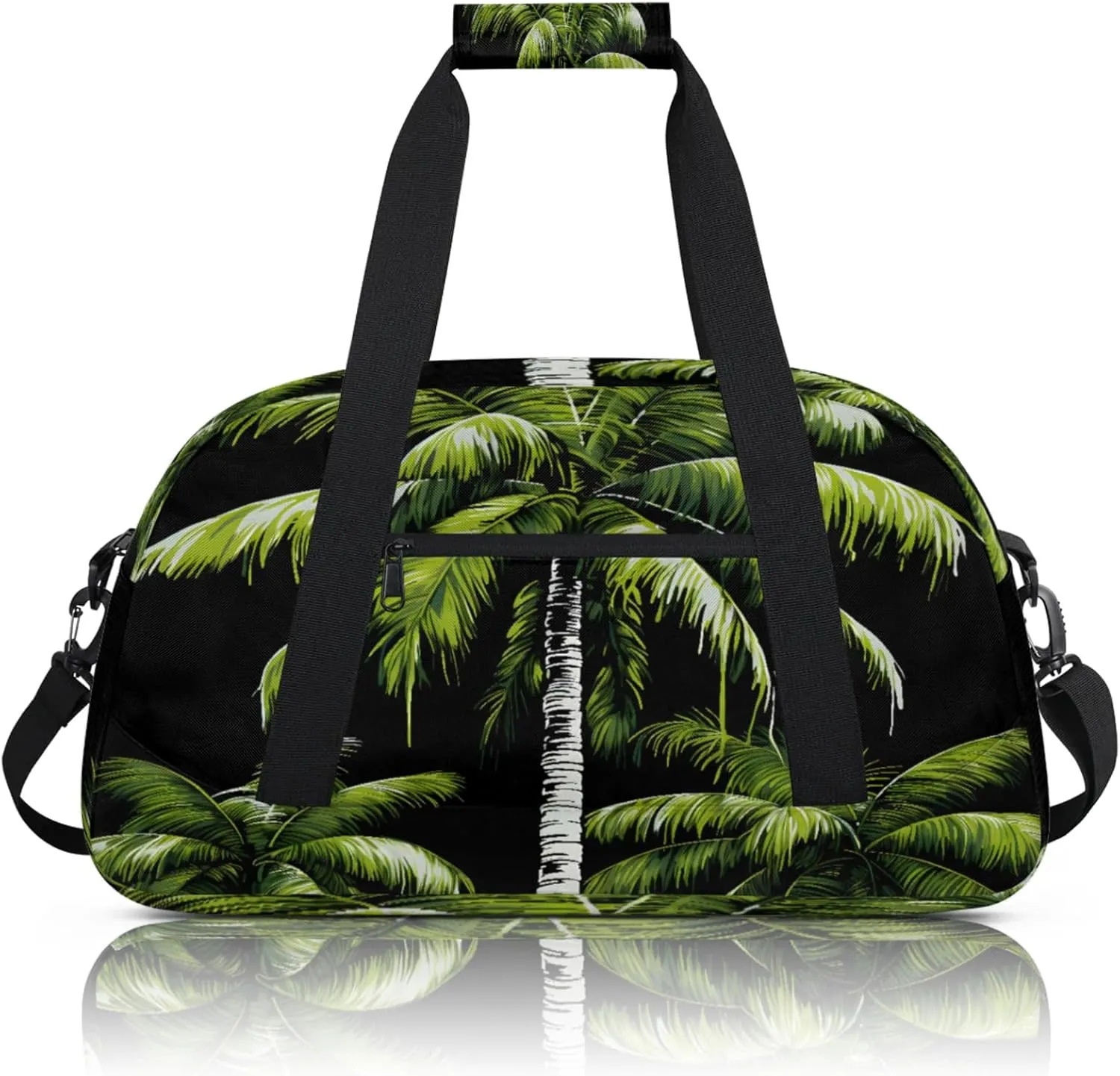 Tropical Plants Beach Palm Trees Small Gym Bag 18 inch Carry On Duffel Bag for Weekender Travel Sports Workout Yoga Gymnastics Dance Ballet