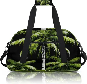 Tropical Plants Beach Palm Trees Small Gym Bag 18 inch Carry On Duffel Bag for Weekender Travel Sports Workout Yoga Gymnastics Dance Ballet