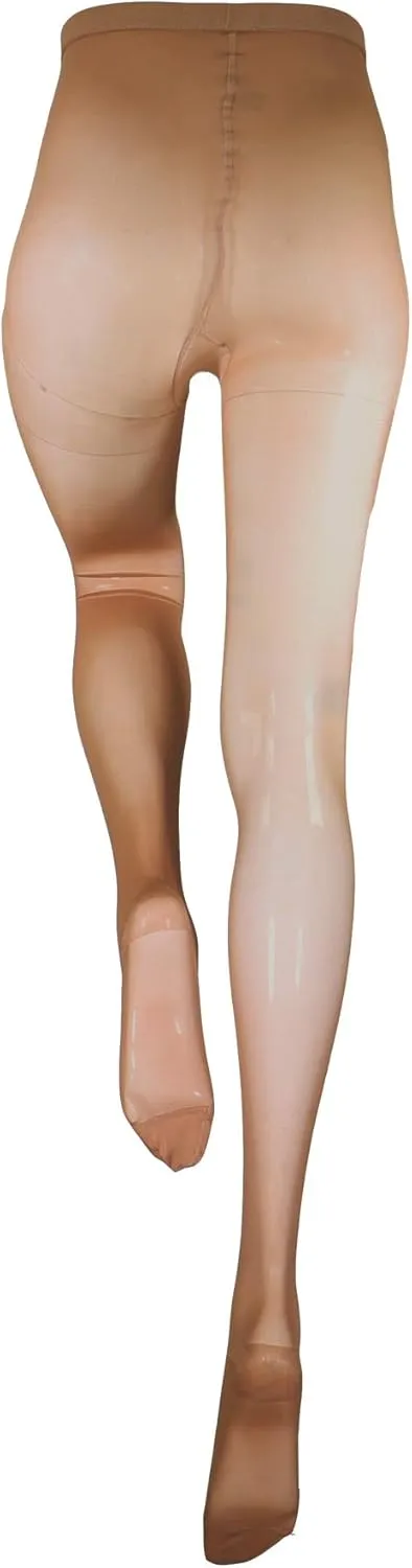 Truform 15-20 mmHg Compression Pantyhose, Sheer 20 Denier Women's Shaping Tights