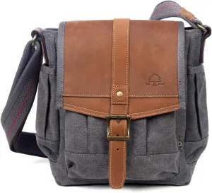 TSD Brand Turtle Ridge Canvas Crossbody Bag