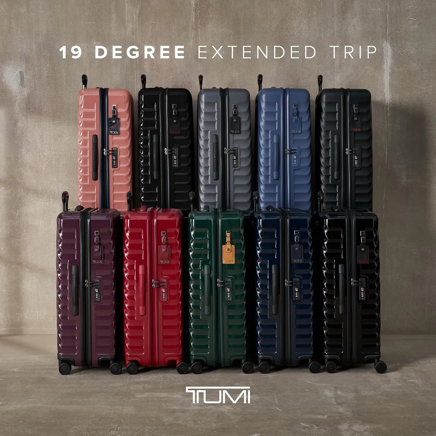 TUMI - 19 Degree Extended Trip Expandable 4 Wheeled Packing Case - Hard Shell Suitcase - Roller Suitcase Checked Bag - Olive Texture