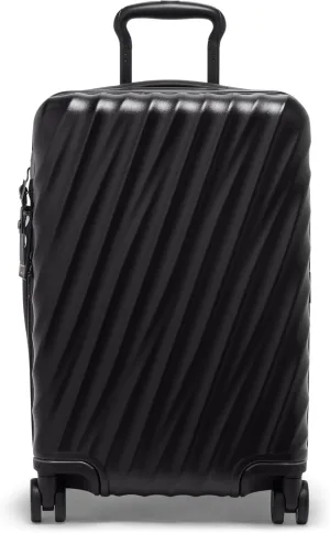 TUMI - 19 Degree International Expandable 4 Wheeled Carry-On - Hard Shell Suitcase - 21.8" X 14.0" X 9.0" - Matte Black Texture