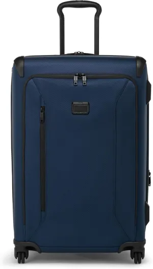 TUMI - Aerotour 4 Wheel Expandable Luggage - Men's and Women's Business and Leisure Travel Suitcase - 26" Short Trip Expandable Packing Case, Navy