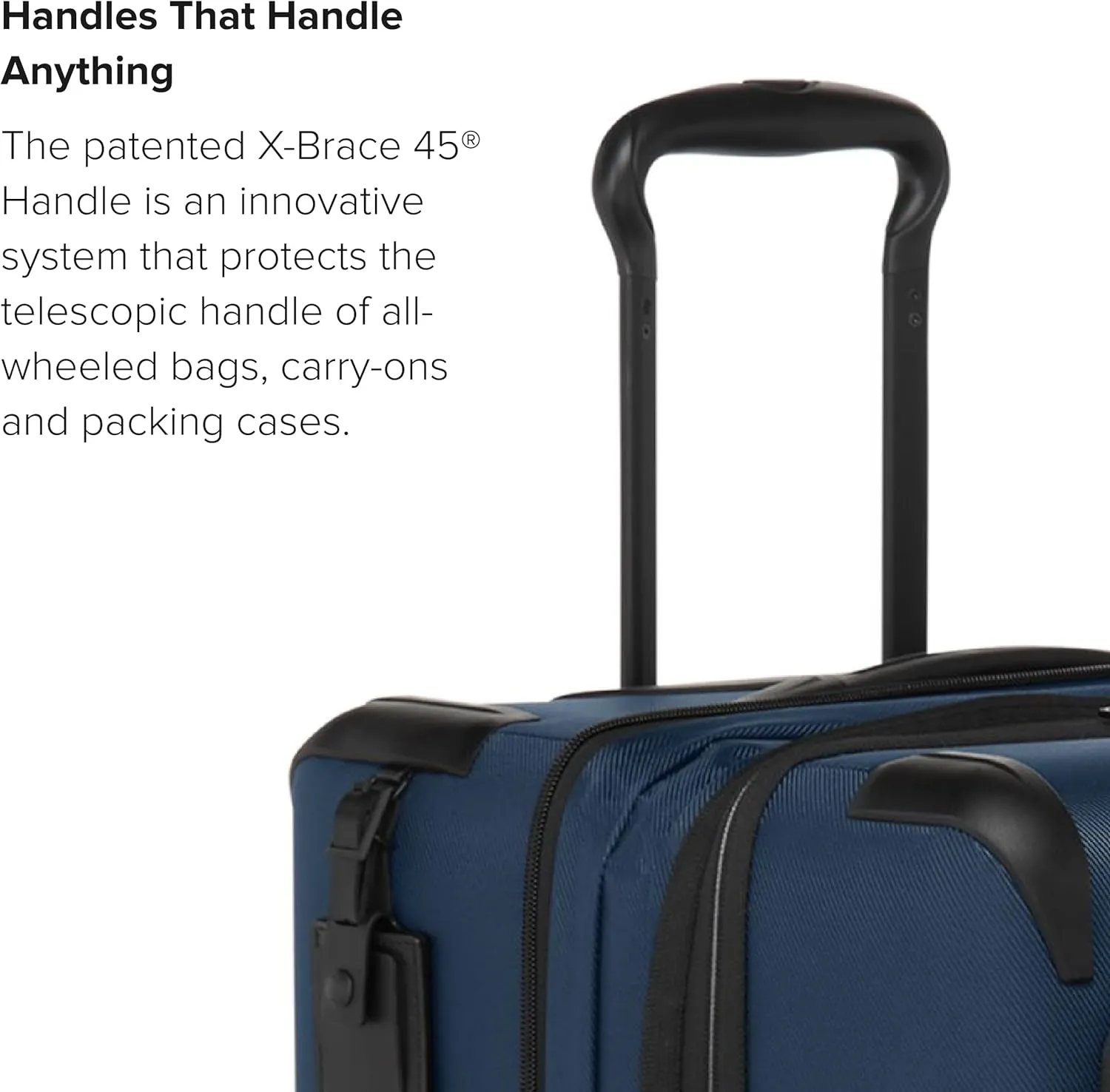 TUMI - Aerotour 4 Wheel Expandable Luggage - Men's and Women's Business and Leisure Travel Suitcase - 26" Short Trip Expandable Packing Case, Navy