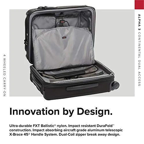 TUMI Alpha 3 Continental Dual Access 4 Wheeled Carry-On Luggage