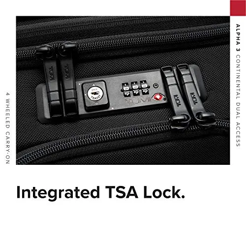 TUMI Alpha 3 Continental Dual Access 4 Wheeled Carry-On Luggage