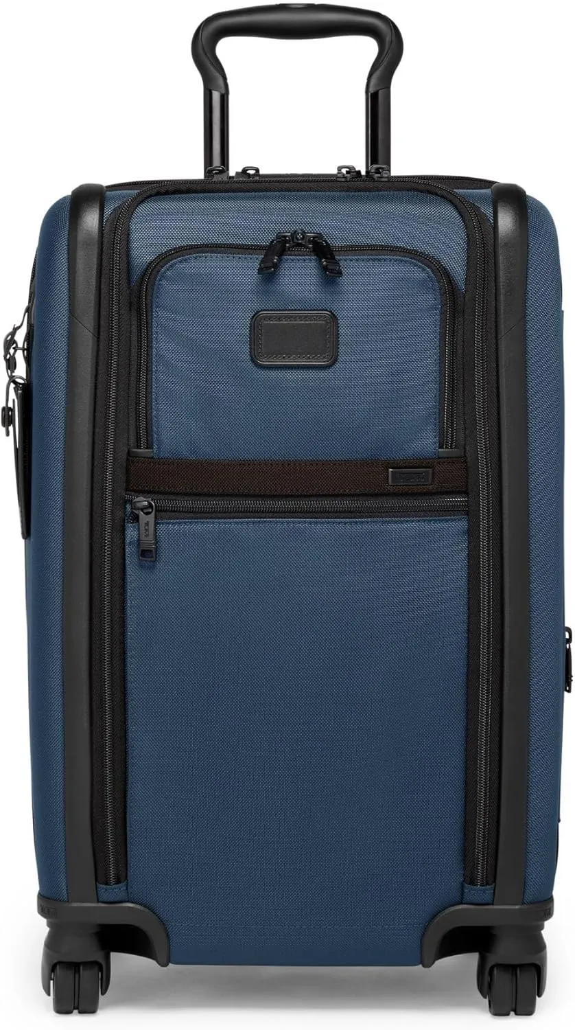 TUMI - Alpha International Dual Access 4-Wheeled Carry-On - Expandable, Durable and Compact Luggage with Removable Garment Bag - Navy