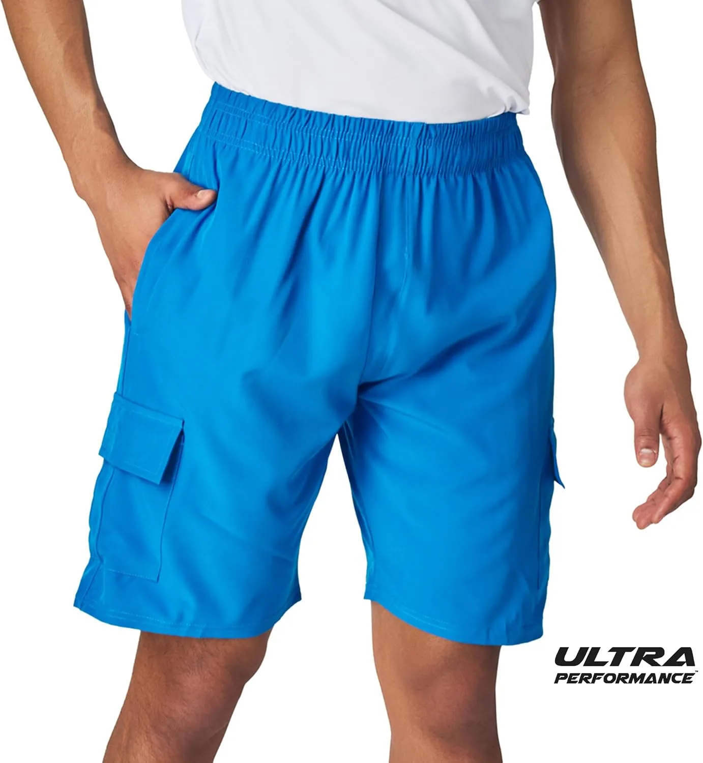 Ultra Performance Men's Nylon Cargo Short's- 2 Pack Mens Golf & Hiking Stretch Shorts with Pockets Quick Dry Short for Men