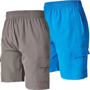 Ultra Performance Men's Nylon Cargo Short's- 2 Pack Mens Golf & Hiking Stretch Shorts with Pockets Quick Dry Short for Men