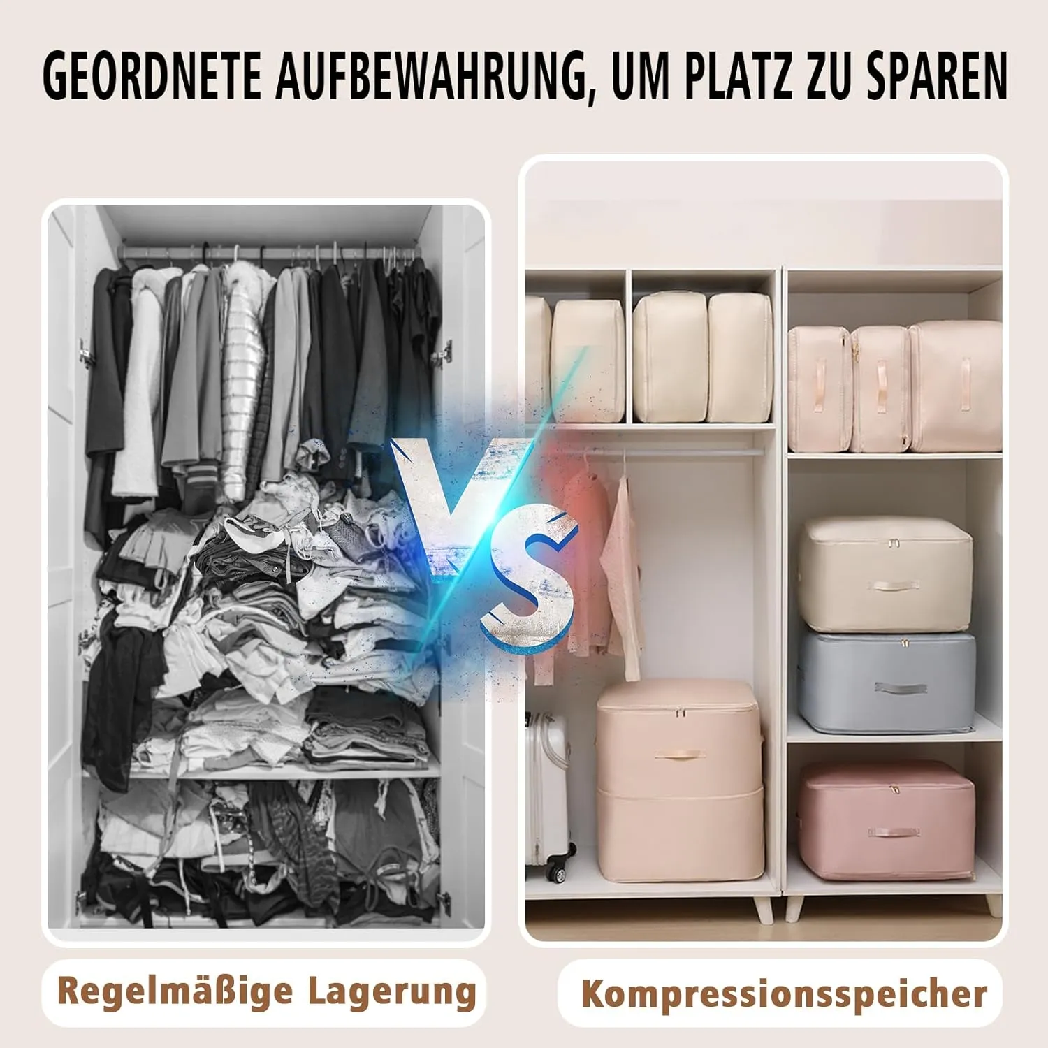 Ultra Small Bulky Self-Compression Organizer, Compressible Storage Bags for Duvets and Clothes, Compression Travel Bag (Grey, L XL)