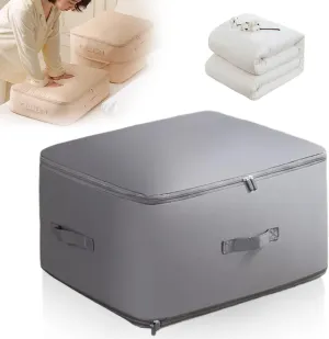 Ultra Space Saving Self Compression Organizer, 2024 Upgraded Space Saver Quilt Compression Storage Bag for Space Saving, Portable Packing Bags Clothes Storage Bags for Comforters, Blankets, Bedding