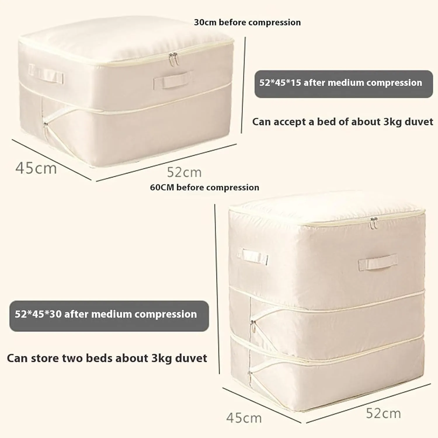 Ultra Space Saving Self Compression Organizer, College Moving Bags Heavy Duty Vacuum Storage Bags, Compression Storage Bags for Clothes Comforters,Blankets,Bedding (Pink,XL)