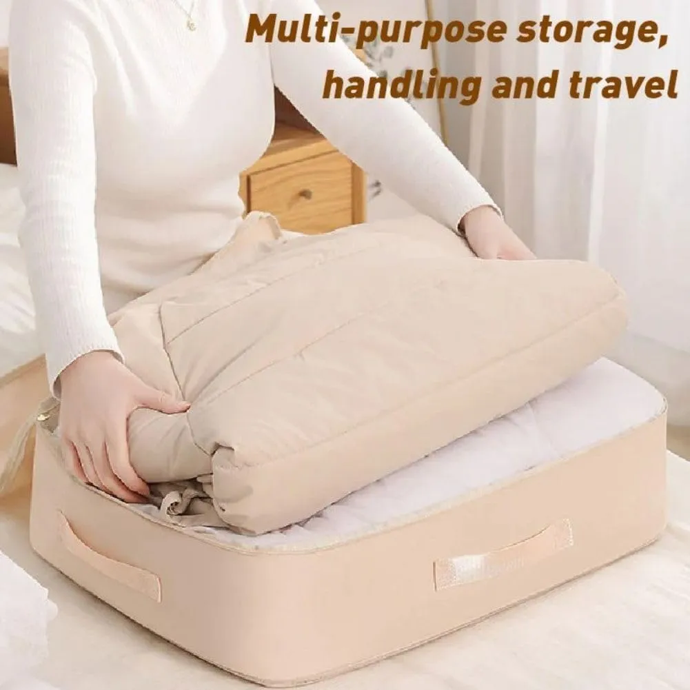 Ultra Space Saving Self Compression Organizer, Compression Packing Cubes, Expandable Packing Organizers, Heavy Duty Moving Bags, Storage Tote For Space Saving, Comforters Clothes (L,dark grey-2pcs)