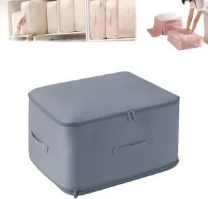 Ultra Space Saving Self Compression Organizer,Self Compression Organizer for Closet and Suitcase Space Saving (Blue,Large)