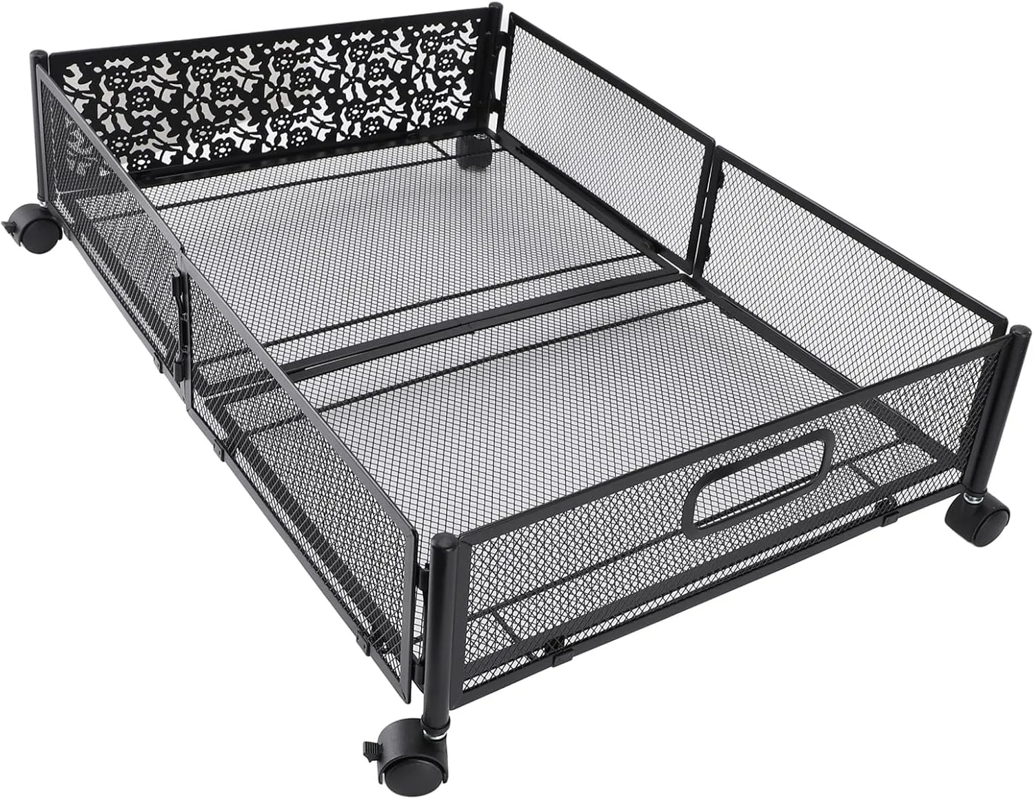 Under Bed Storage Container, Underbed Storage Bin with Wheels Large Closet Organizer for Clothes Shoes Clothing Bedding (Black)