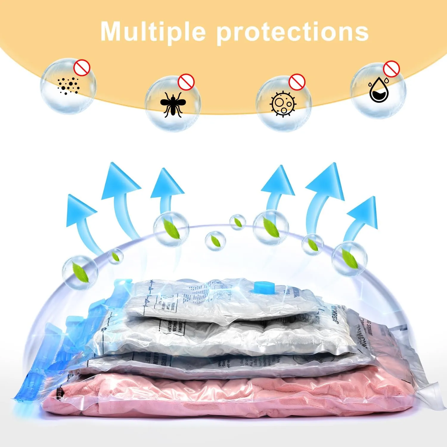 Vacuum Bags for Travel - Space Saver Vacuum Storage Bags Combo (12 Pack)