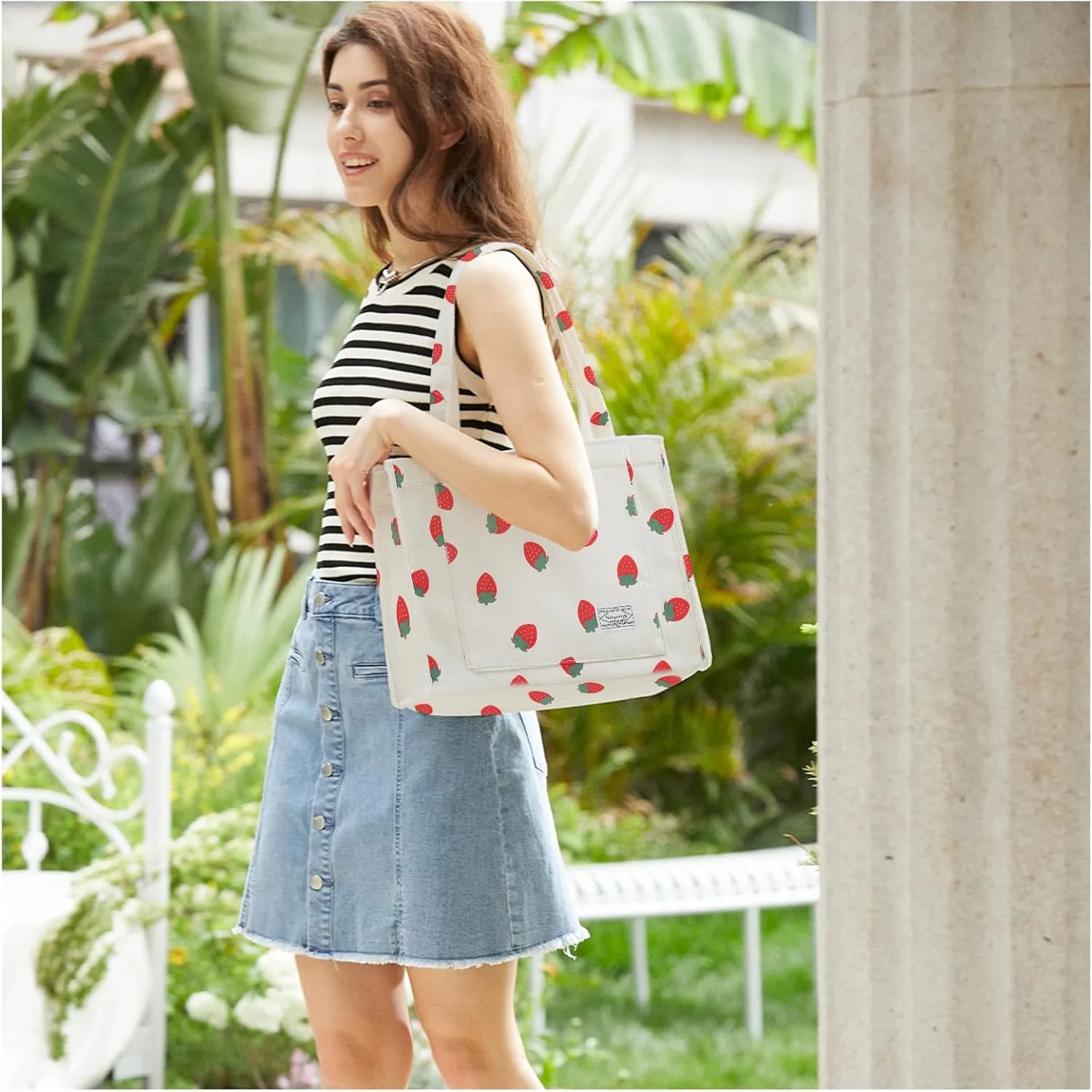Valleycomfy Tote Bag for Women Corduroy Crossbody Tote Bag Purse Women Travel Shoulder Bags Work Handbags Everyday Hobo Bag