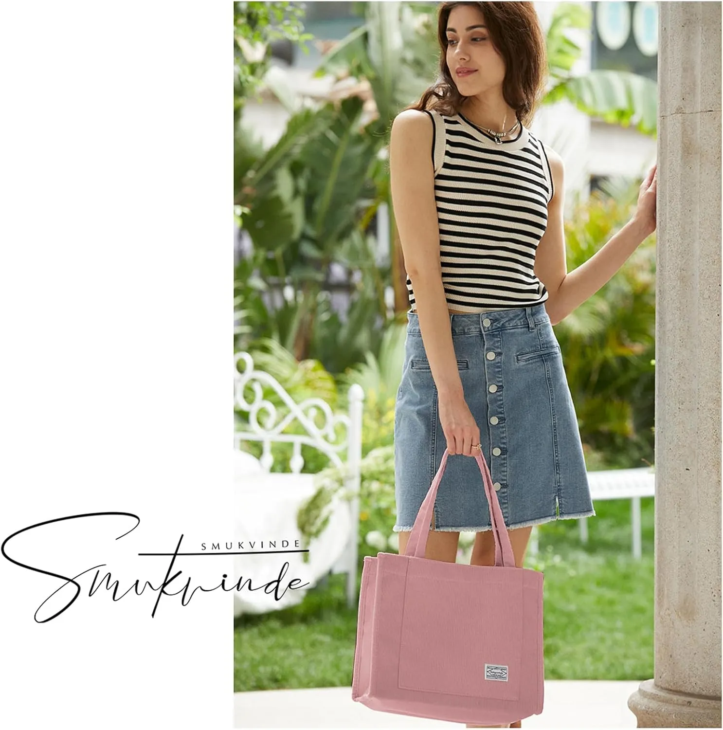 Valleycomfy Tote Bag for Women Corduroy Crossbody Tote Bag Purse Women Travel Shoulder Bags Work Handbags Everyday Hobo Bag
