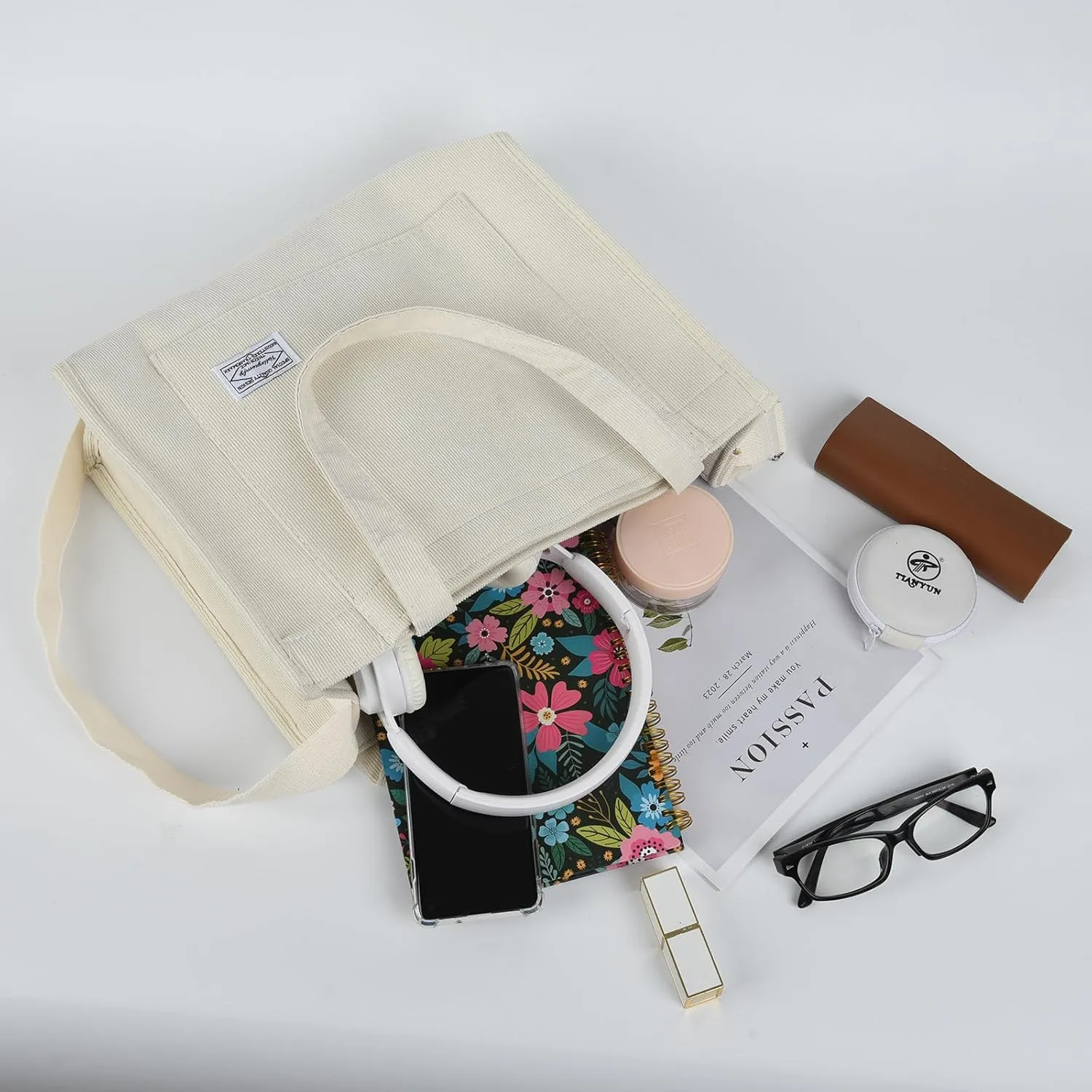 Valleycomfy Tote Bag for Women Corduroy Crossbody Tote Bag Purse Women Travel Shoulder Bags Work Handbags Everyday Hobo Bag