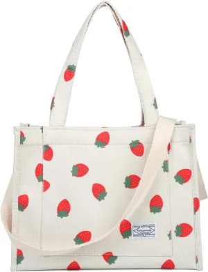 Valleycomfy Tote Bag for Women Corduroy Crossbody Tote Bag Purse Women Travel Shoulder Bags Work Handbags Everyday Hobo Bag
