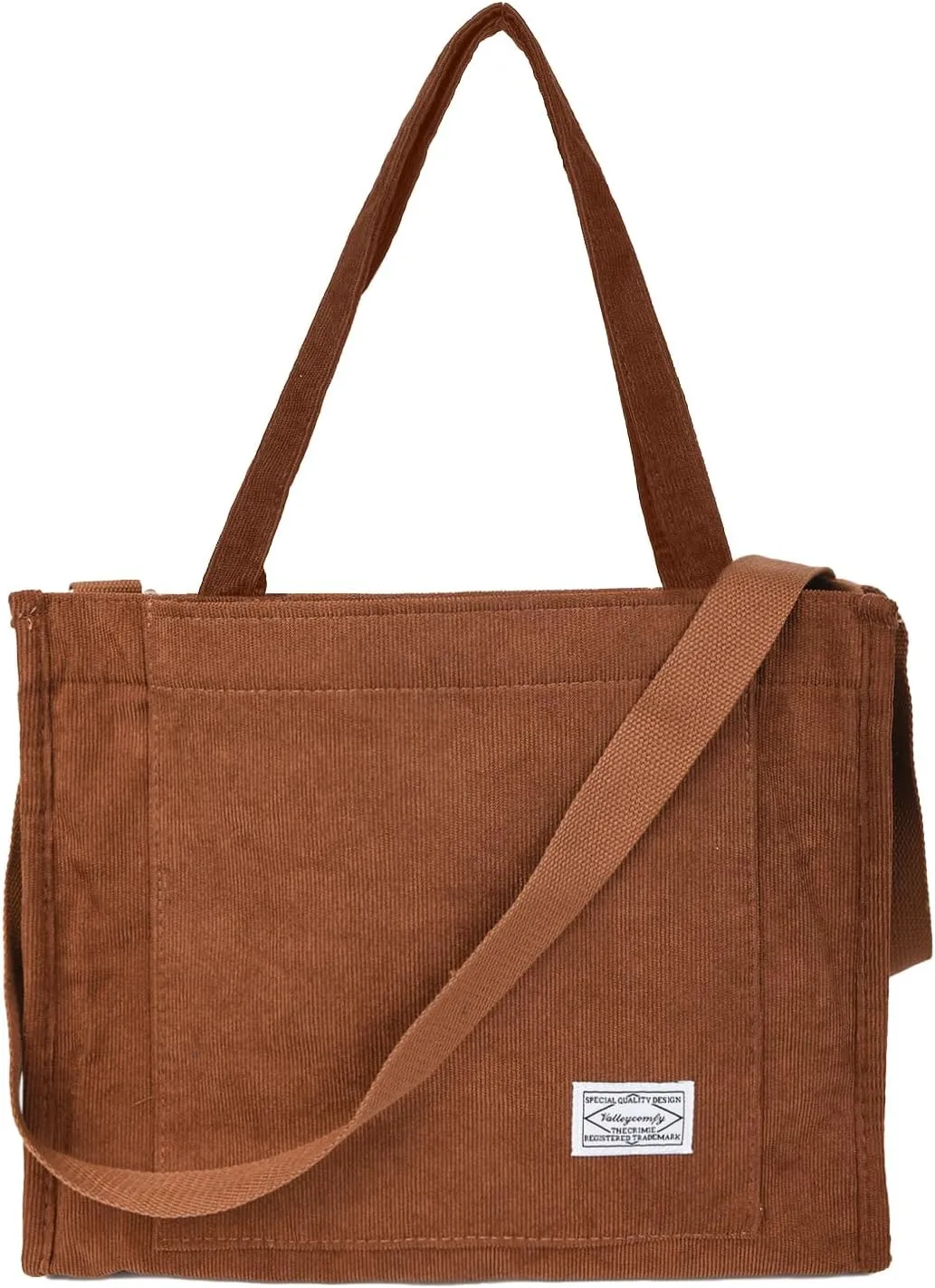 Valleycomfy Tote Bag for Women Corduroy Crossbody Tote Bag Purse Women Travel Shoulder Bags Work Handbags Everyday Hobo Bag