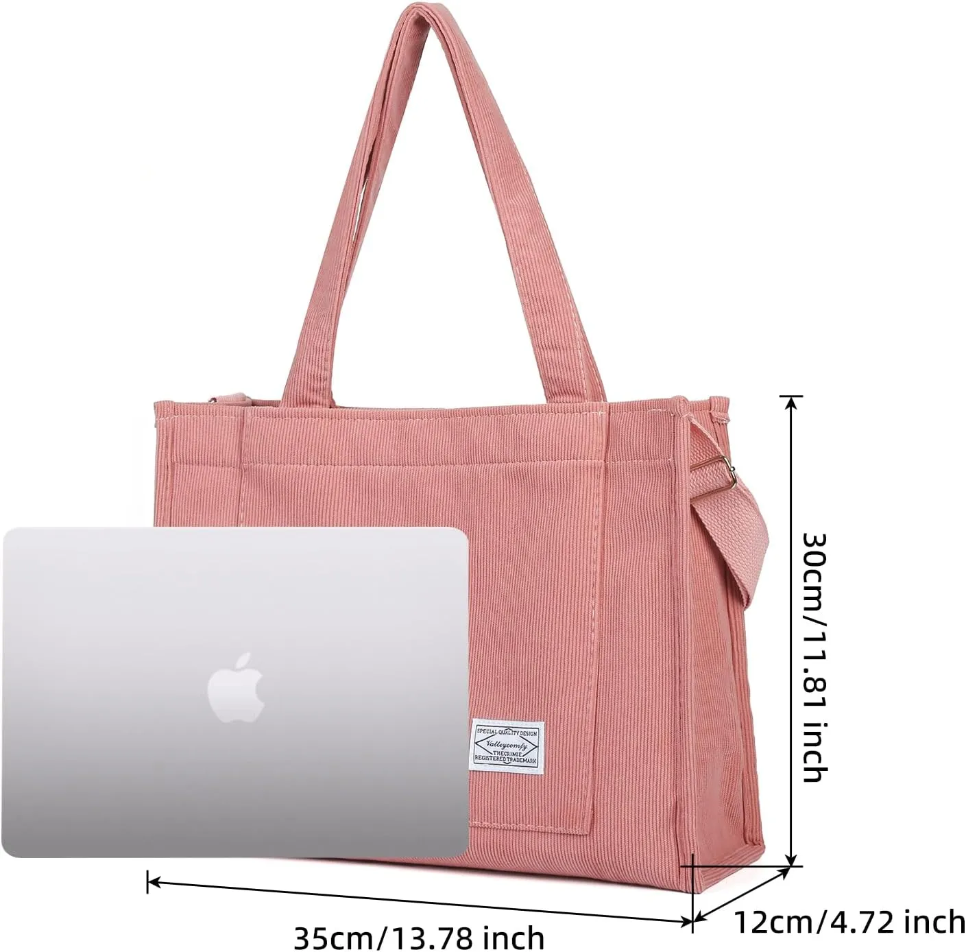 Valleycomfy Tote Bag for Women Corduroy Crossbody Tote Bag Purse Women Travel Shoulder Bags Work Handbags Everyday Hobo Bag