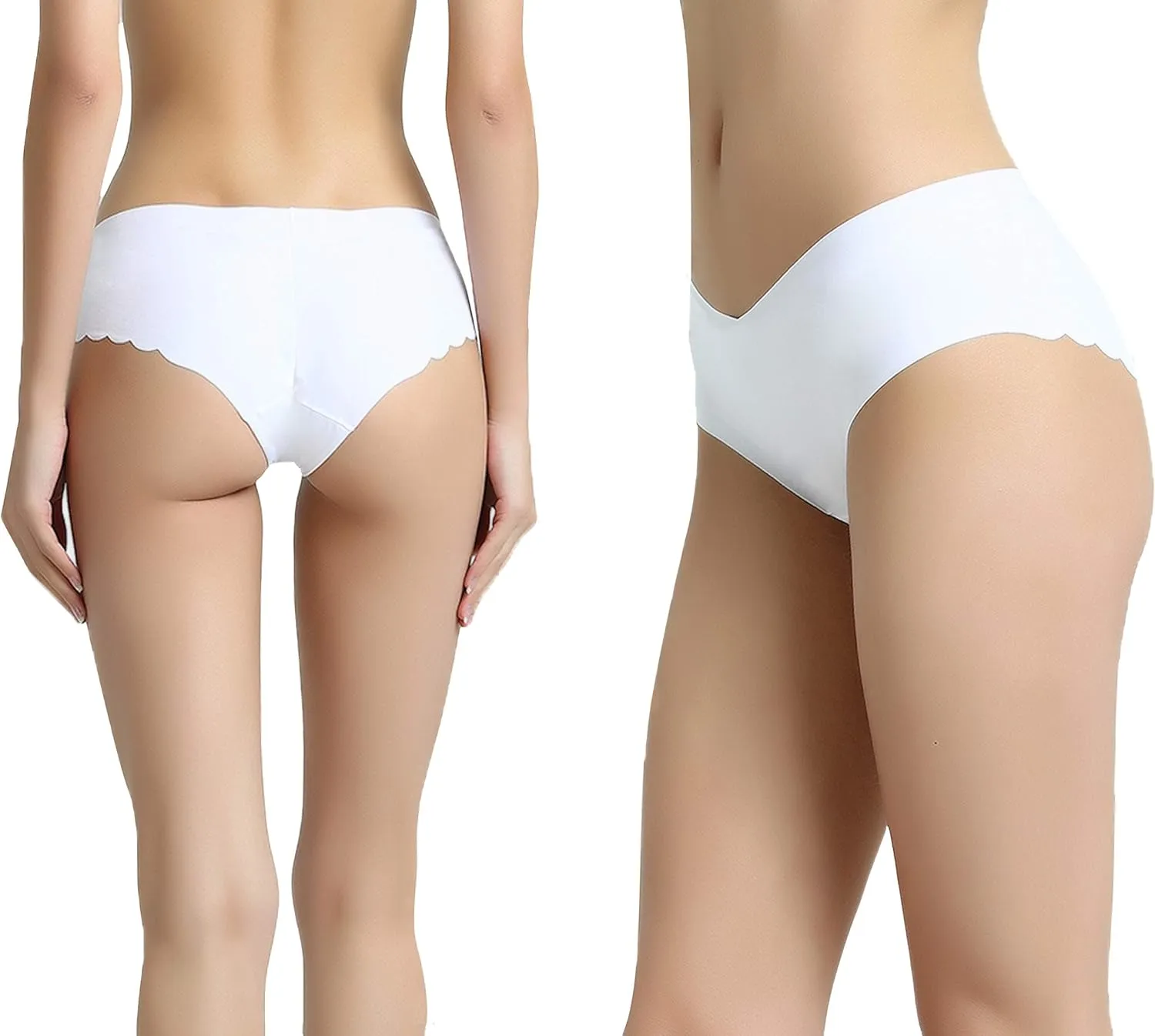 Vanever Women's No VPL Panties, 2 Pack, Invisible Hipster Underwear, Low Rise Bikini Underwear