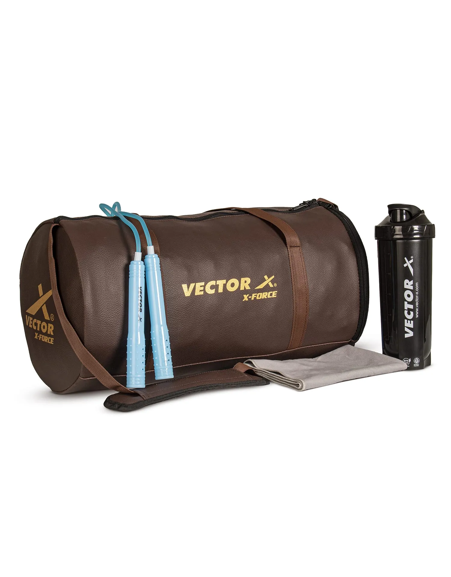 VECTOR X 25 L X-Force Gym Bag II Shoulder bag II Duffel Bag II Sports Bag for Men and Women (Brown) 25 L