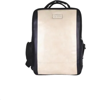 Vegan Leather Laptop Backpack - Eco-Friendly, Stylish 12L Backpack with Laptop Sleeve & Trolley Strap - Durable, Lightweight for Work & Travel.