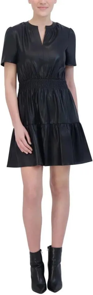 VIGOSS Women's Faux Leather Dress