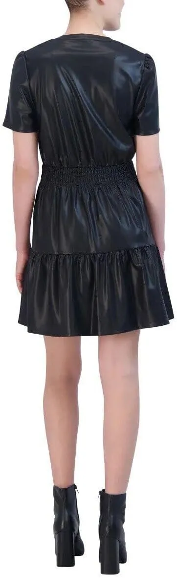 VIGOSS Women's Faux Leather Dress