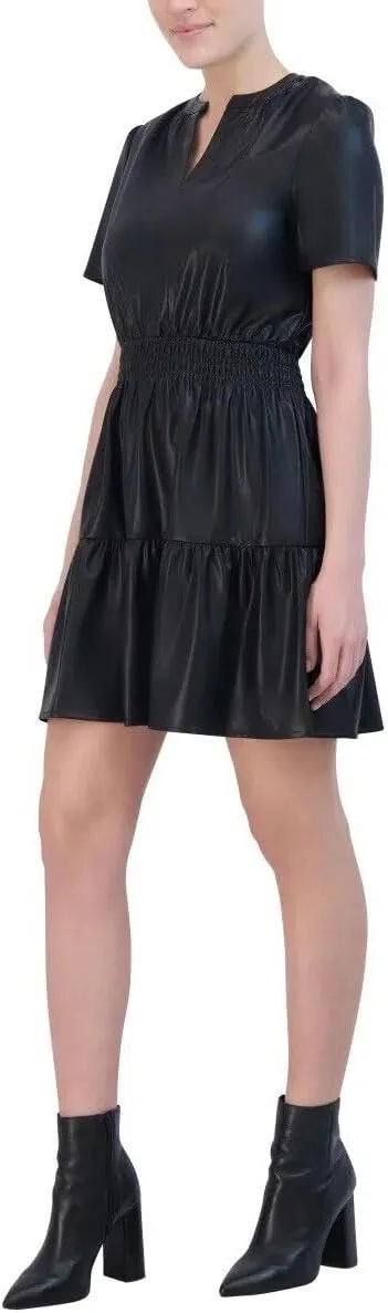 VIGOSS Women's Faux Leather Dress