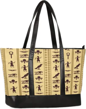 Vintage Abstract Man Flower Laptop Tote Bag for Women Lightweight Work Purse with Multiple Compartments Fits 13-15.6 Inch Laptop Tablet Shoulder Bag for Office Travel Daily Use