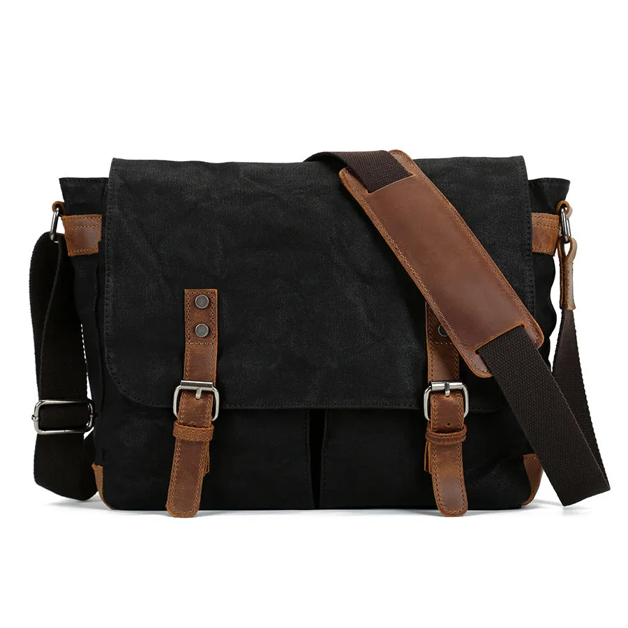 Vintage Canvas Messenger Bag for Men - Stylish Laptop Satchel & Travel Bag