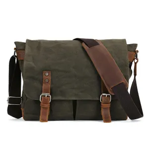 Vintage Canvas Messenger Bag for Men - Stylish Laptop Satchel & Travel Bag
