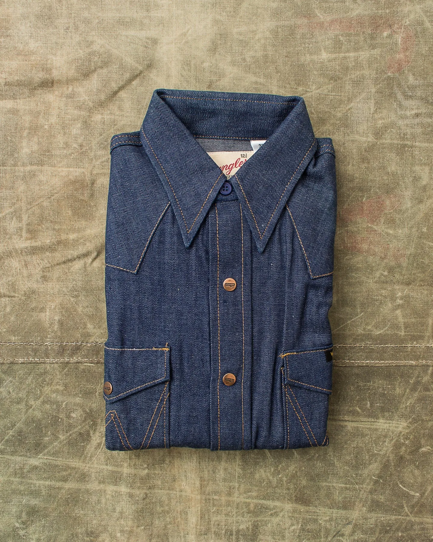 Vintage Dead Stock 70's Wrangler Children's Denim Shirt