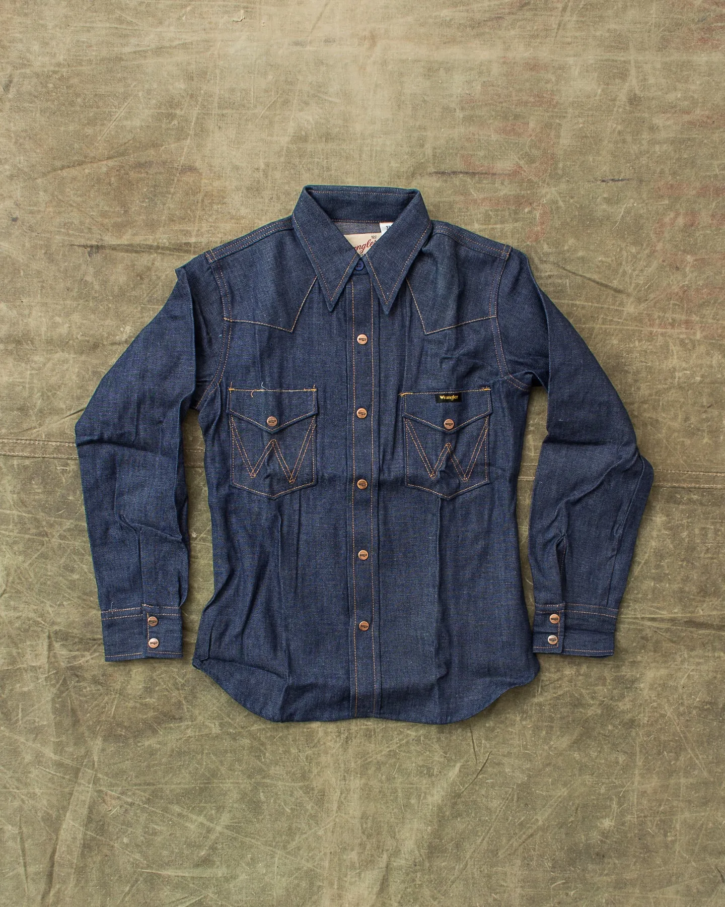 Vintage Dead Stock 70's Wrangler Children's Denim Shirt
